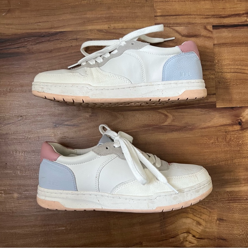 Madewell court sneakers in pastel colors